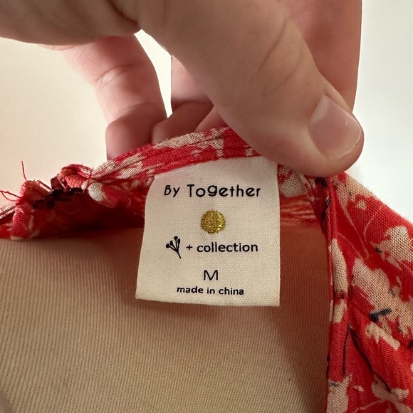 By Together Red Mini Dress with Tassel Tie - Picture 6 of 9